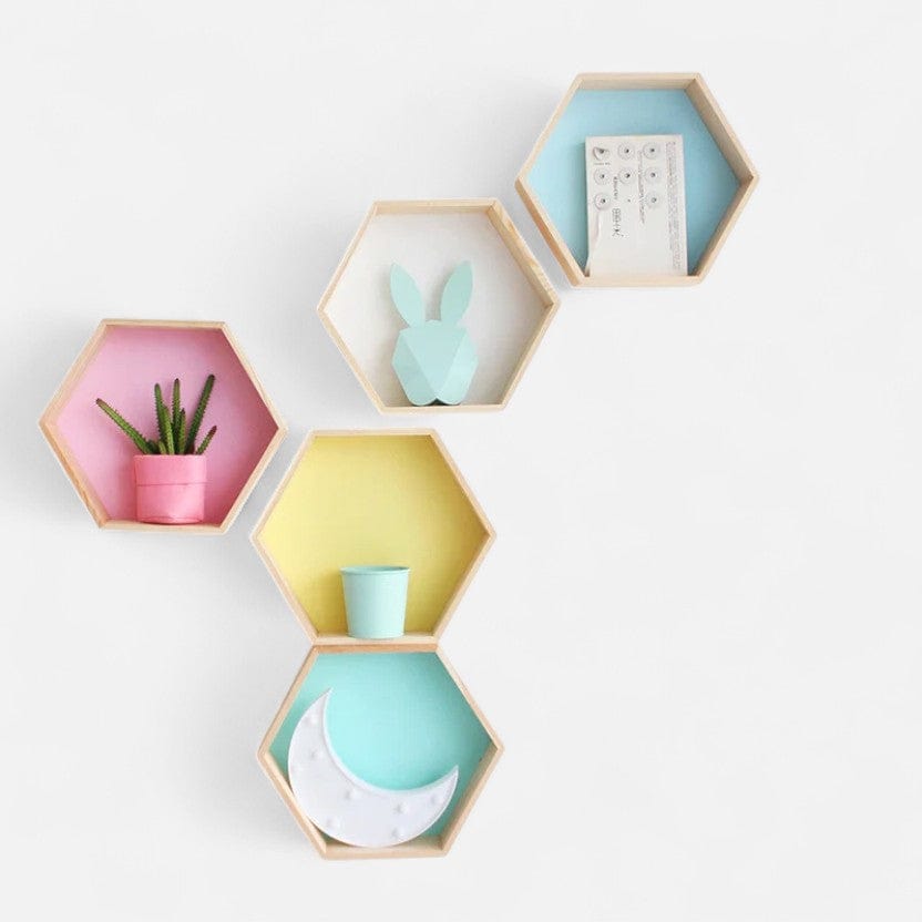 Etagère murale rose