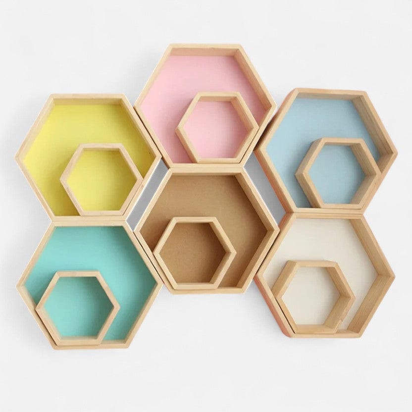 Etagère murale rose