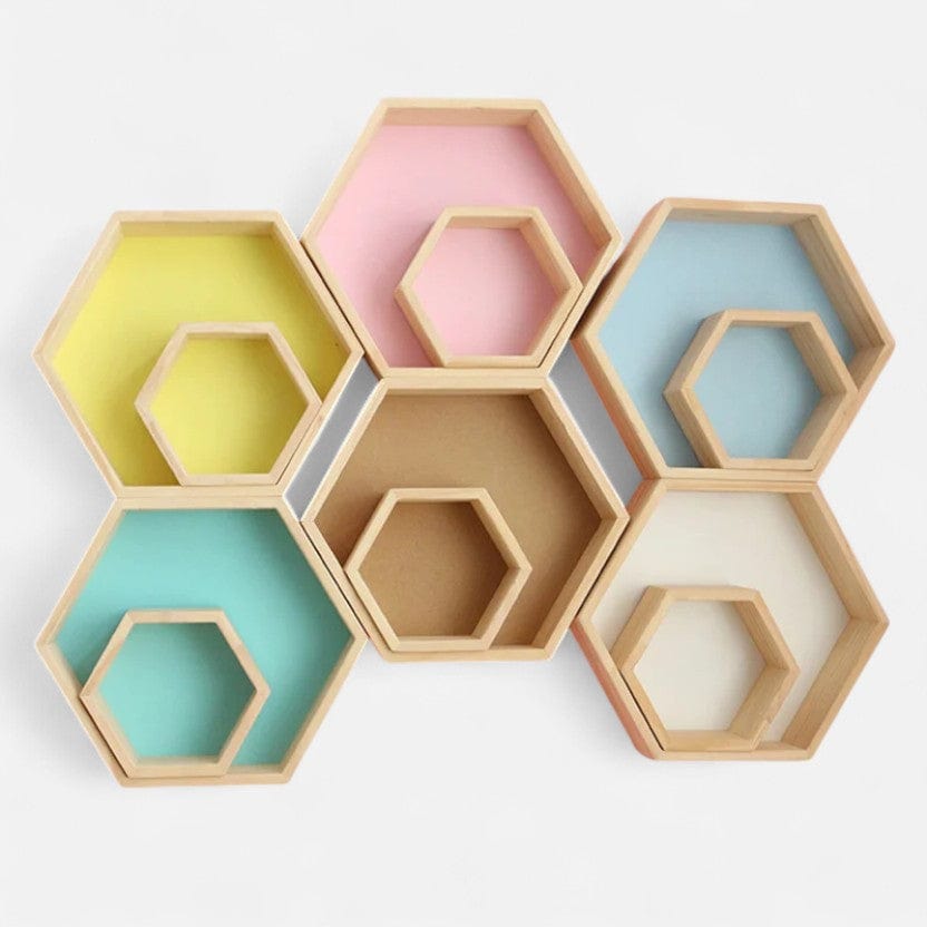 Etagère murale rose