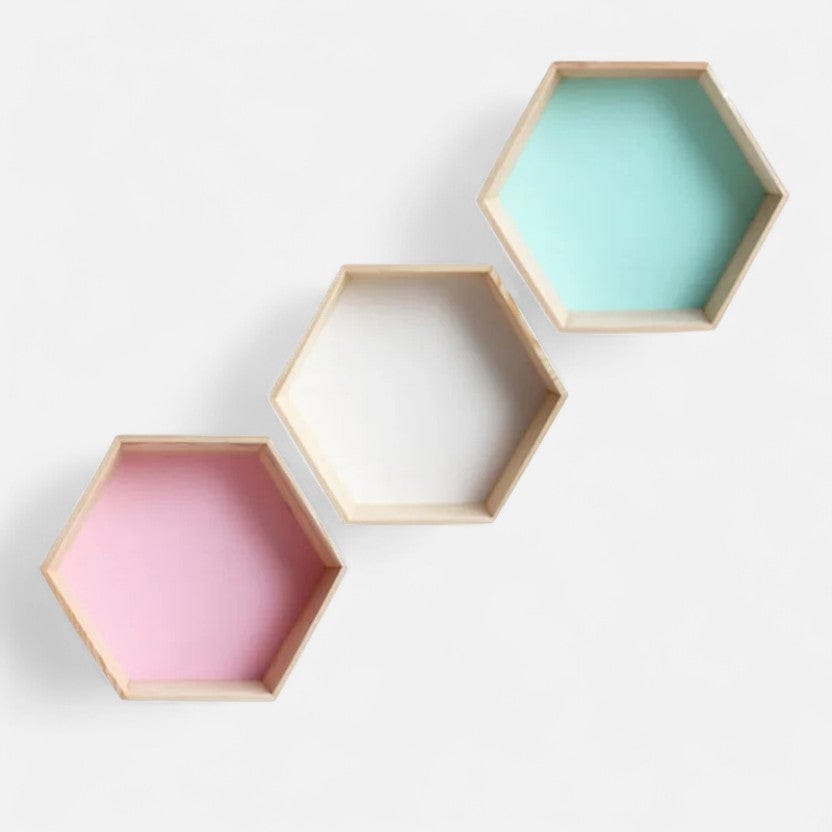 Etagère murale rose