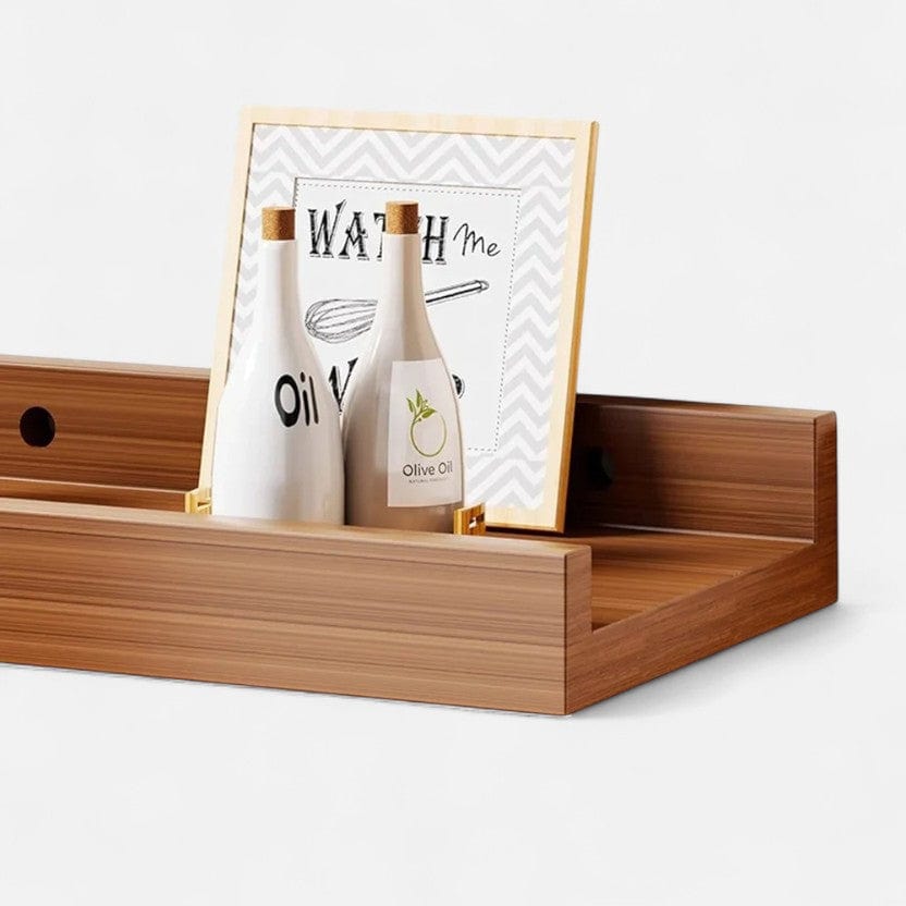 etagere murale salon bois