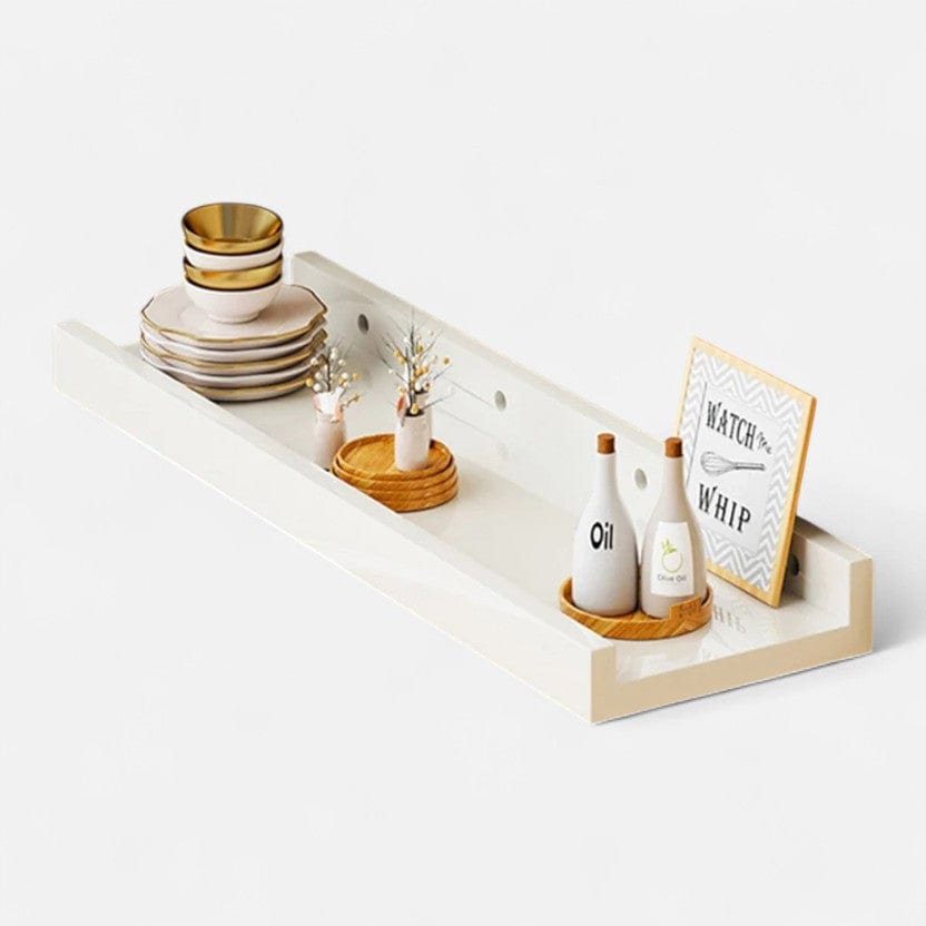 etagere murale salon bois Blanc