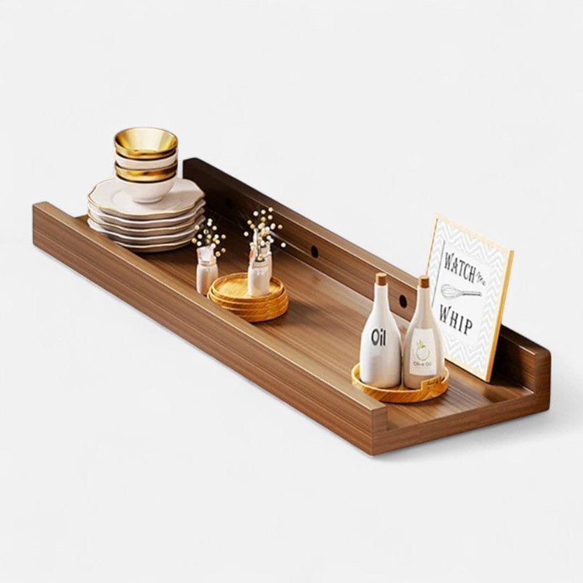 etagere murale salon bois Marron