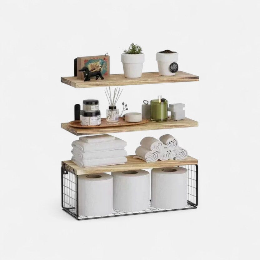 etagere murale support metal  Bois