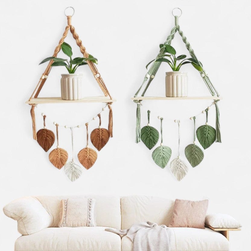 Etagere murale suspendu corde