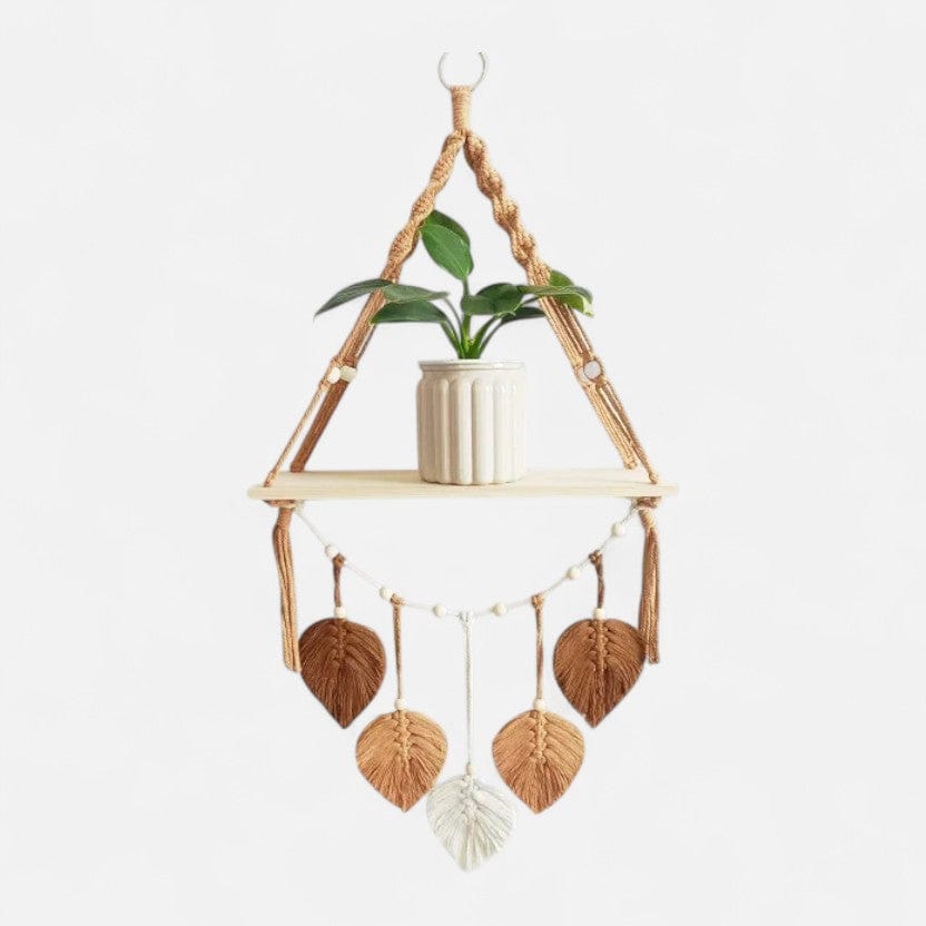 Etagere murale suspendu corde Vert