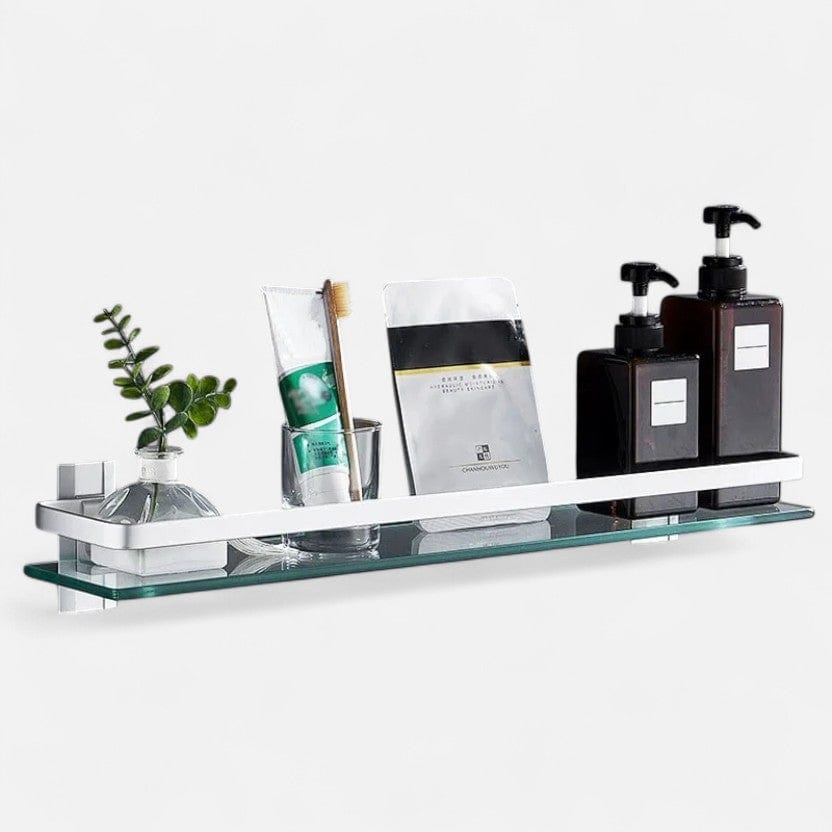 Etagere murale verre salle de bain 