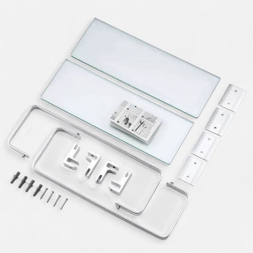 Etagere murale verre salle de bain 